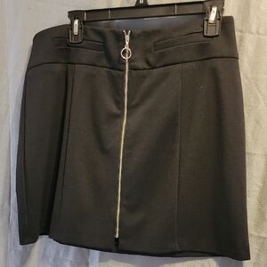 Candie's Black Mini Skirt with Front Zipper